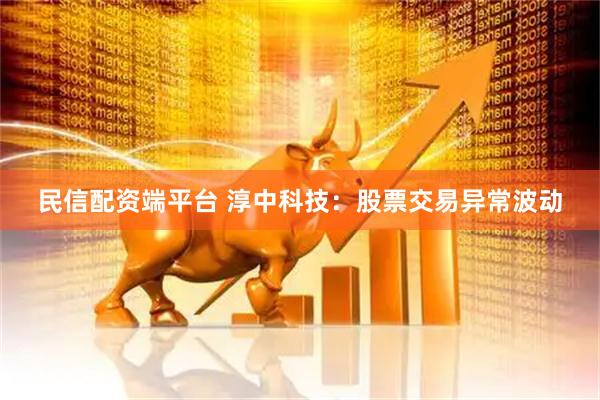 民信配资端平台 淳中科技：股票交易异常波动