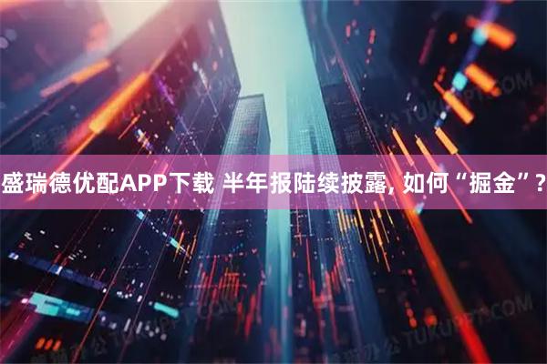 盛瑞德优配APP下载 半年报陆续披露, 如何“掘金”?